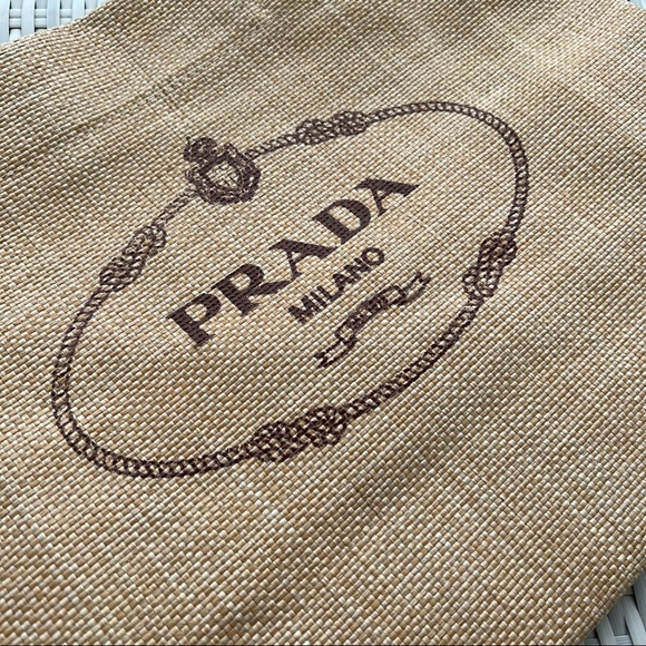 Authentic Prada limited edition canvas tote raffia - Picture 3 of 6